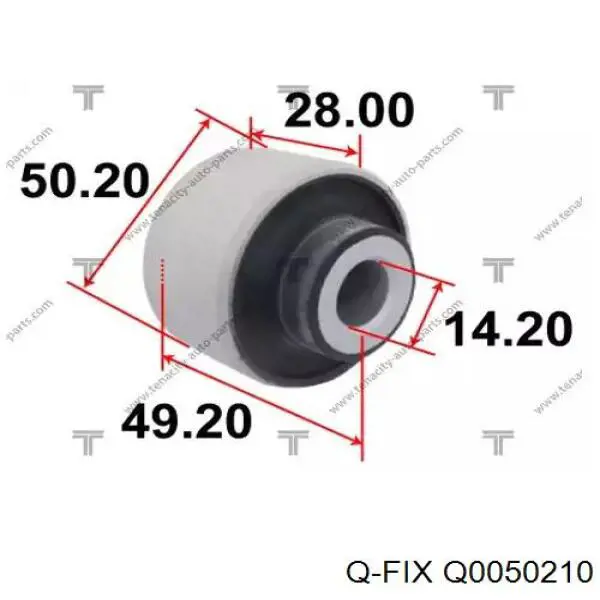 Сайлентблок передней подвески Q-fix Q0050210 цена, от 9.26 USD
