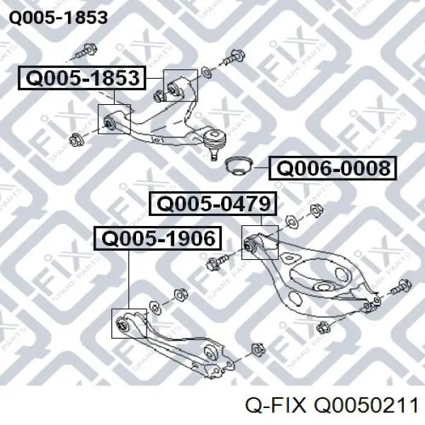 Сайлентблок переднего рычага Q0050211 Q-fix