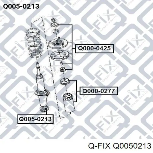 Q0050213 Q-fix bloco silencioso de amortecedor dianteiro