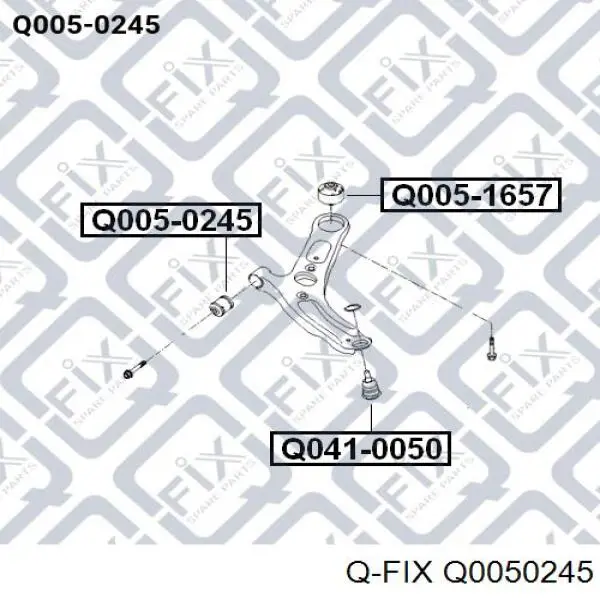 Сайлентблок переднего нижнего рычага Q0050245 Q-fix