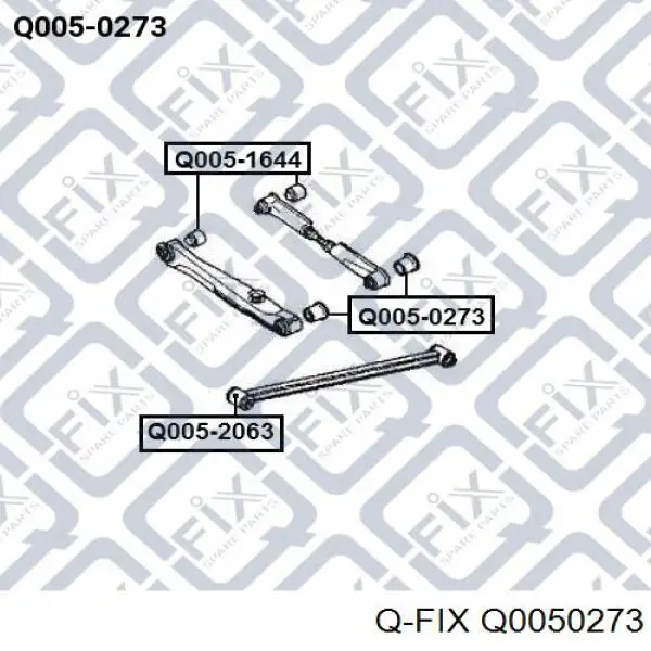 Сайлентблок поперечного рычага заднего наружный Q-fix Q0050273 цена, от 4.76 USD
