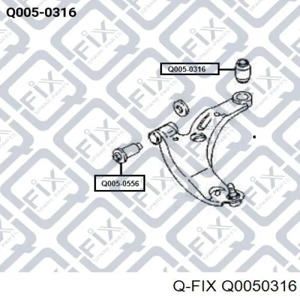 Сайлентблок переднего нижнего рычага Q0050316 Q-fix