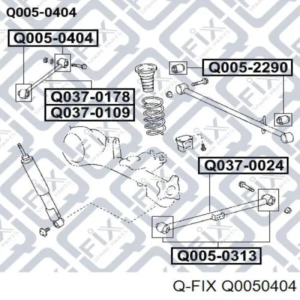 Сайлентблок заднего продольного верхнего рычага Q0050404 Q-fix