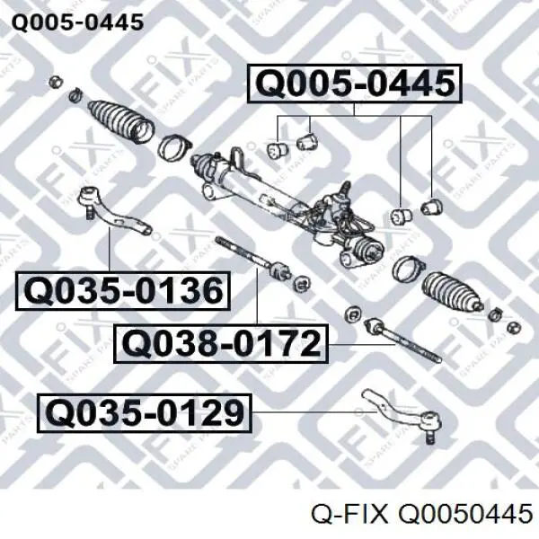 Q0050445 Q-fix втулка вала рулевой рейки