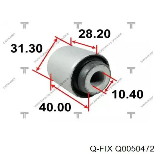 Q0050472 Q-fix Полиуретановый сайлентблок заднего верхнего рычага