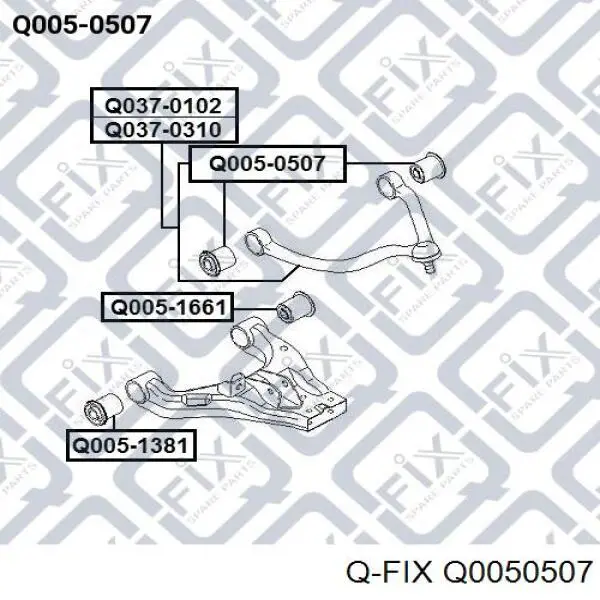 Сайлентблок переднего верхнего рычага Q0050507 Q-fix