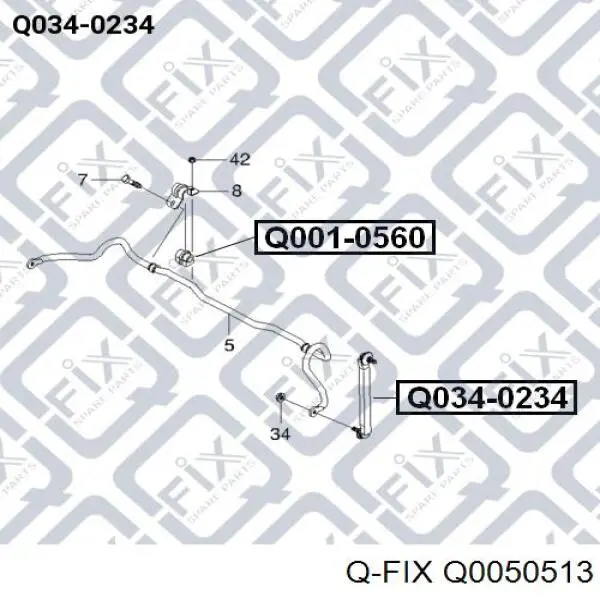 Сайлентблок задней поперечной тяги Q-fix Q0050513 цена, от 4.04 USD