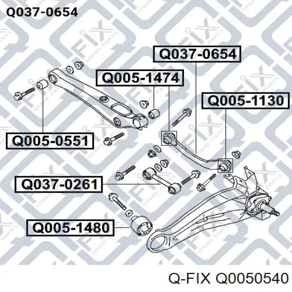 Q0050540 Q-fix Сайлентблок задней поперечной тяги