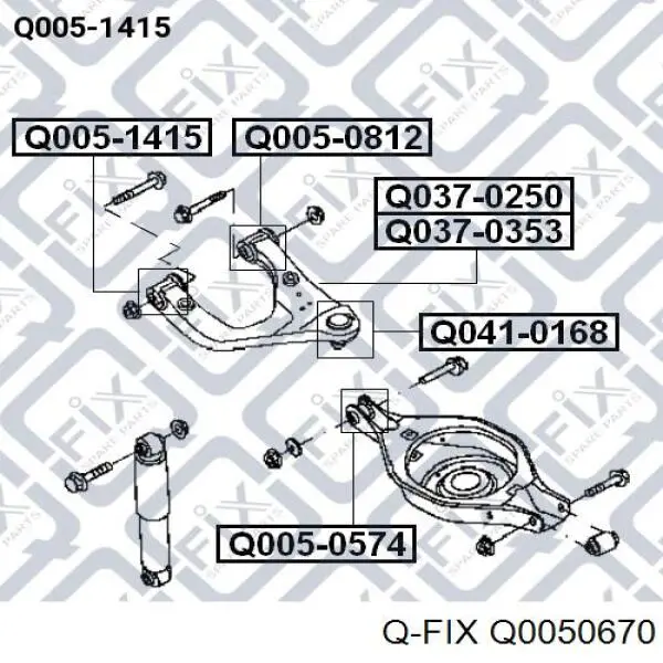 Сайлентблок переднього нижнього важеля Q0050670 Q-fix