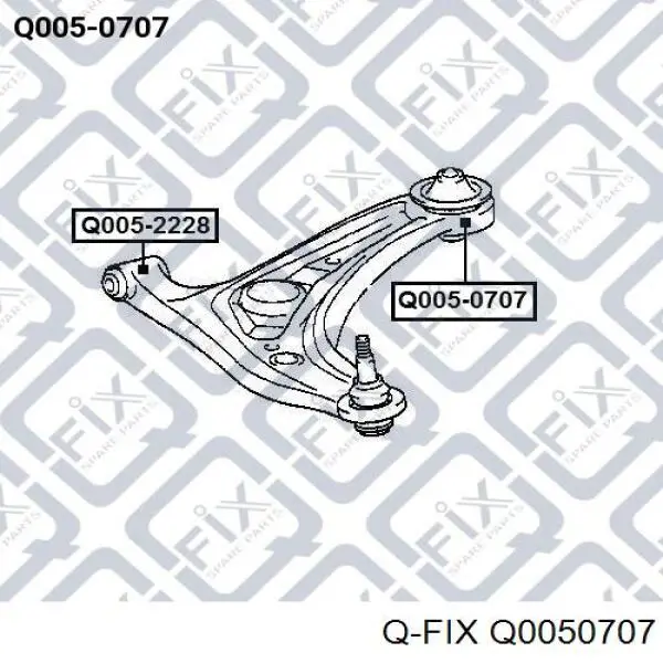 Q0050707 Q-fix bloco silencioso dianteiro do braço oscilante inferior