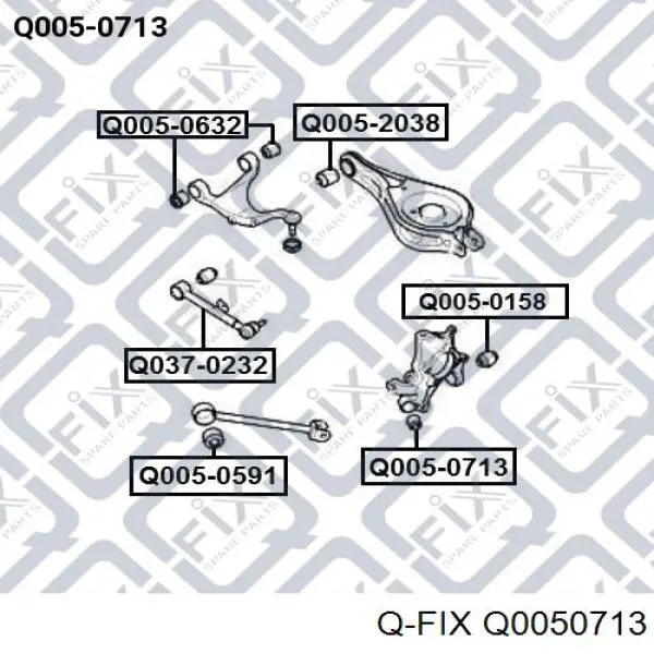 Сайлентблок цапфы задней Q0050713 Q-fix