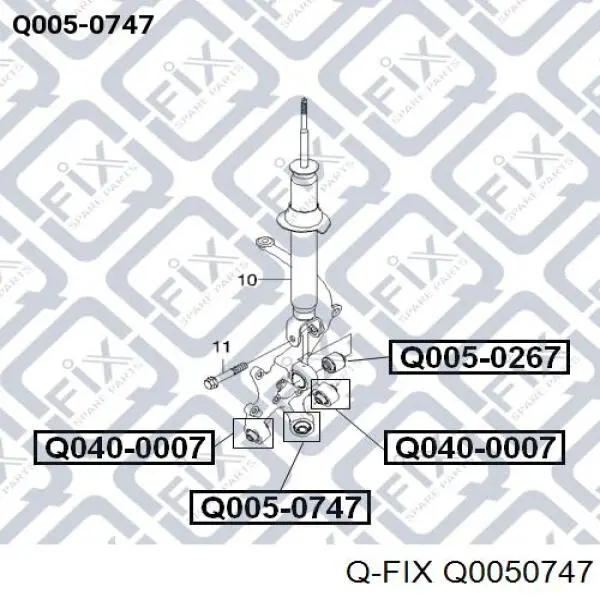 Купить Q0050747 Q-fix Сайлентблок цапфы задней
