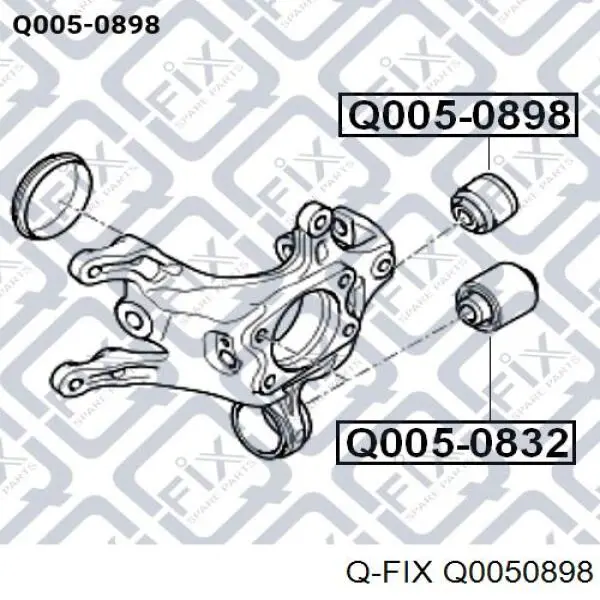 Сайлентблок цапфы задней Q0050898 Q-fix