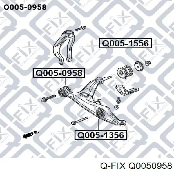 Сайлентблок переднего нижнего рычага Q0050958 Q-fix