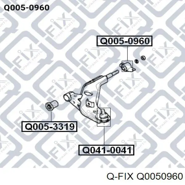 Сайлентблок переднего нижнего рычага Q0050960 Q-fix