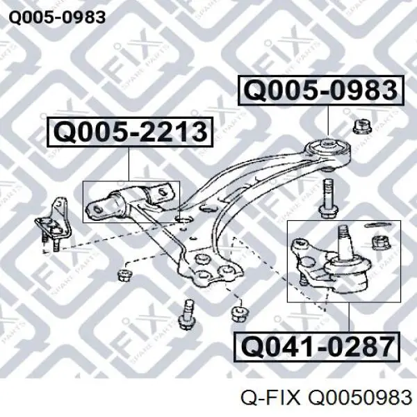 Сайлентблок переднего нижнего рычага Q0050983 Q-fix