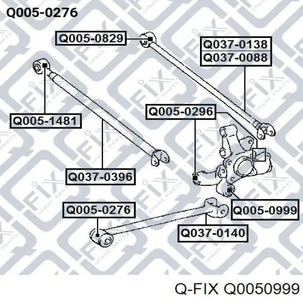 Купить Q0050999 Q-fix Сайлентблок цапфы задней