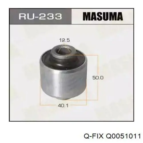 Сайлентблок заднего поперечного рычага наружный Q0051011 Q-fix