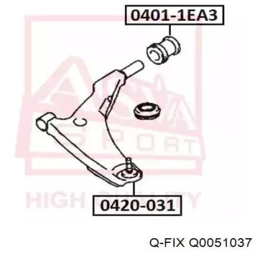 Сайлентблок передней подвески Q-fix Q0051037 цена, от 5.69 USD