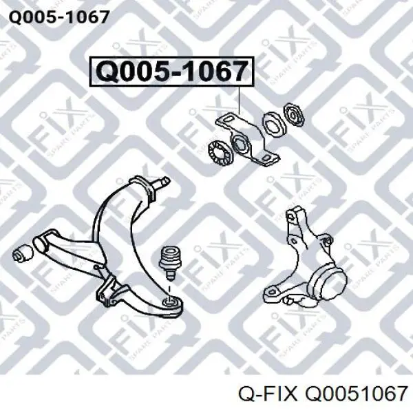 Сайлентблок переднего рычага Q0051067 Q-fix
