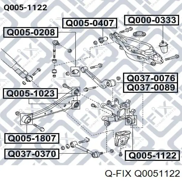 Сайлентблок заднего кулака Q-fix Q0051122 цена, от 14.65 USD