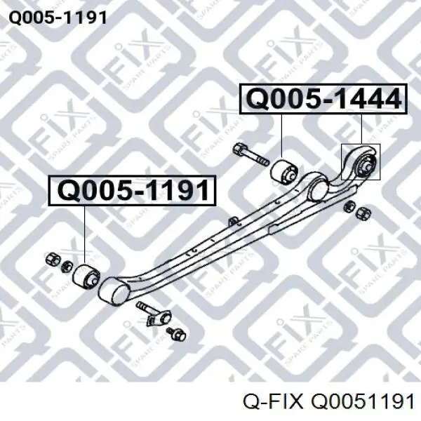 Сайлентблок заднего продольного рычага передний Q0051191 Q-fix