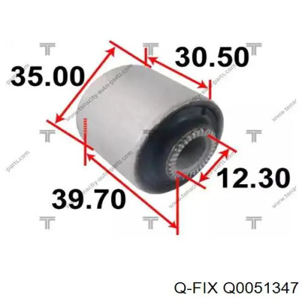 Сайлентблок цапфы задней Q0051347 Q-fix