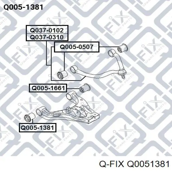 Сайлентблок переднего нижнего рычага Q0051381 Q-fix