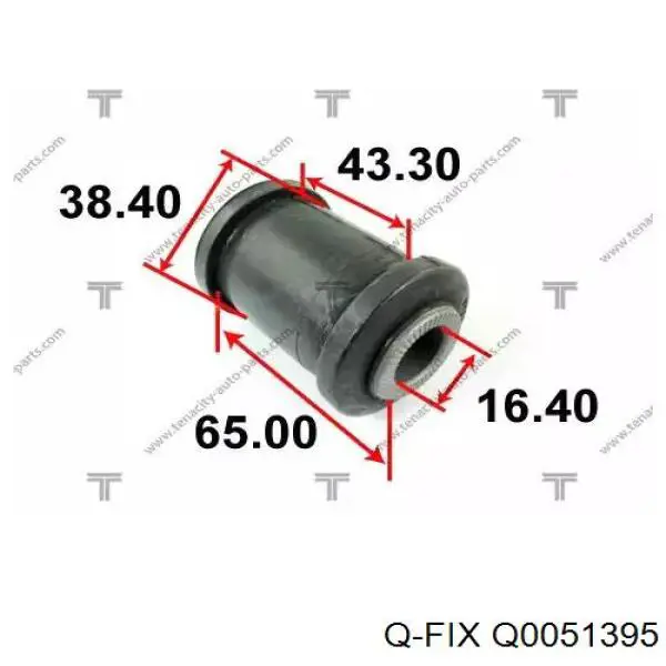 Сайлентблок переднего рычага Q0051395 Q-fix