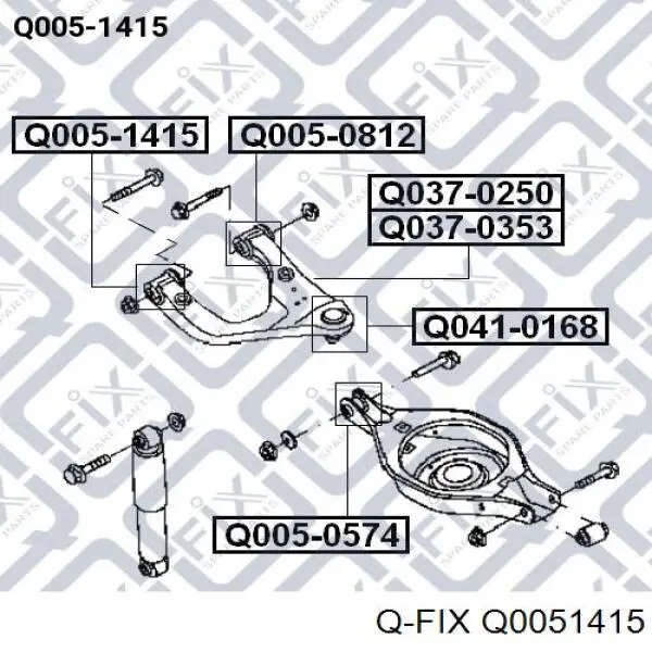 Сайлентблок заднего верхнего рычага Q0051415 Q-fix