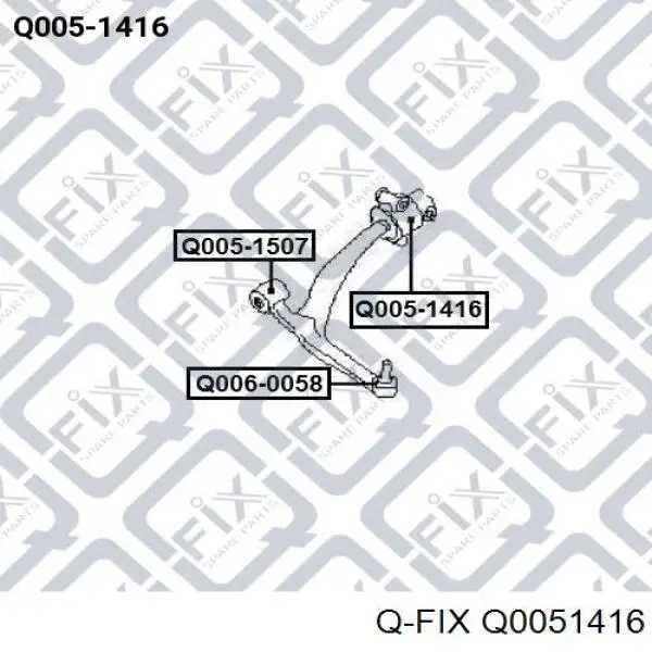 Сайлентблок переднего нижнего рычага Q0051416 Q-fix