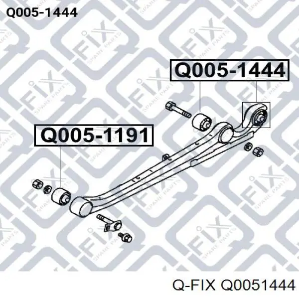 Сайлентблок заднего продольного рычага задний Q0051444 Q-fix