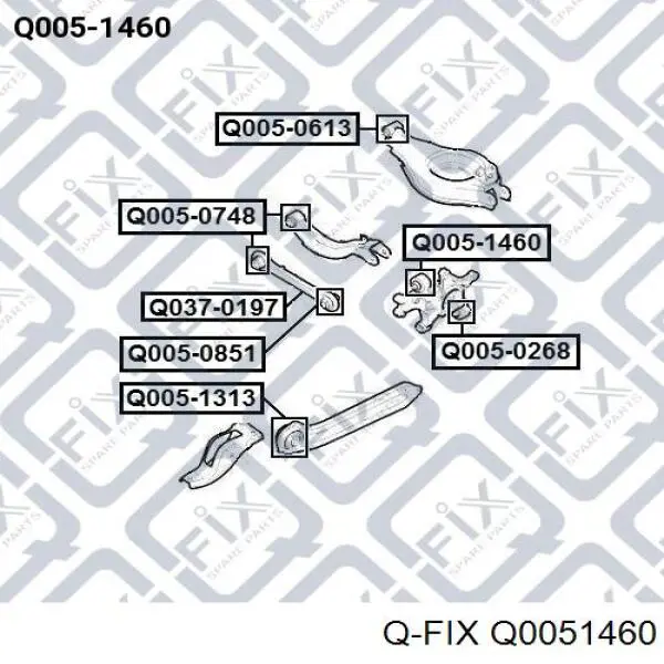 Сайлентблок цапфы задней Q0051460 Q-fix