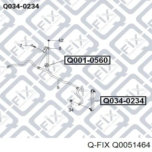 Q0051464 Q-fix Полиуретановый сайлентблок заднего верхнего рычага
