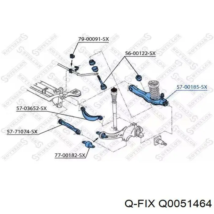 Сайлентблок заднего верхнего рычага Q-fix Q0051464 цена, от 5.02 USD