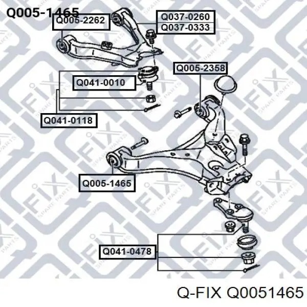 Сайлентблок переднего нижнего рычага Q0051465 Q-fix