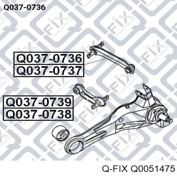 Сайлентблок тяги поперечной, задней подвески Q-fix Q0051475 цена, от 4.33 USD