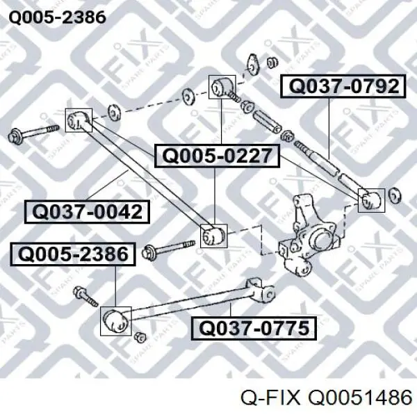 Сайлентблок цапфы задней Q0051486 Q-fix