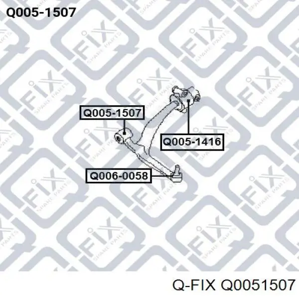 Сайлентблок переднего нижнего рычага Q0051507 Q-fix