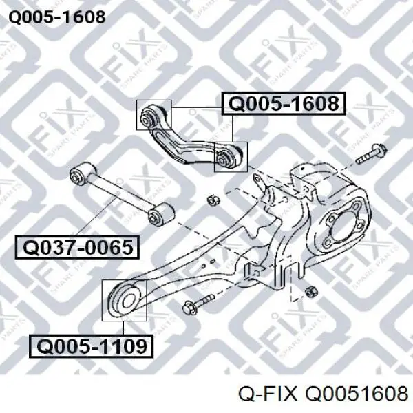 Сайлентблок заднего верхнего рычага Q0051608 Q-fix