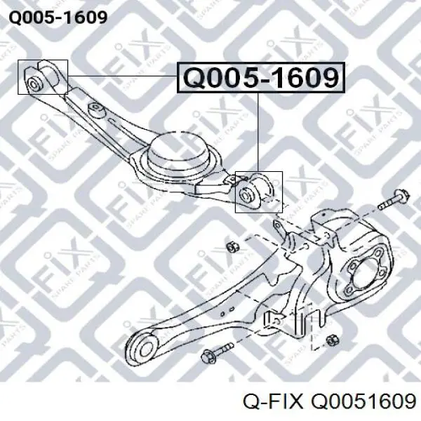 Сайлентблок заднего нижнего рычага Q0051609 Q-fix