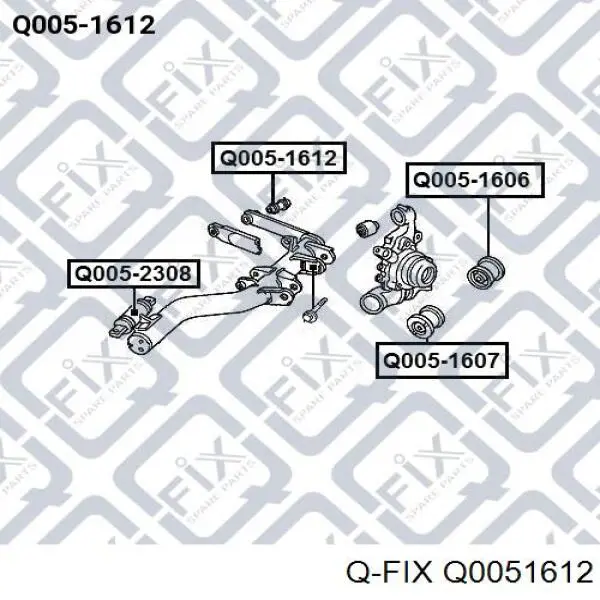 Сайлентблок заднего нижнего рычага Q0051612 Q-fix