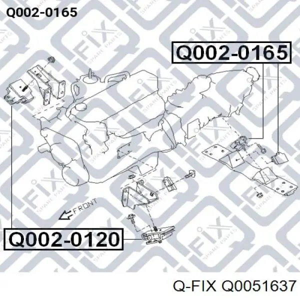 Bloco silencioso de viga traseira (de plataforma veicular) Q-fix Q0051637 preço, a partir de 10,48 USD