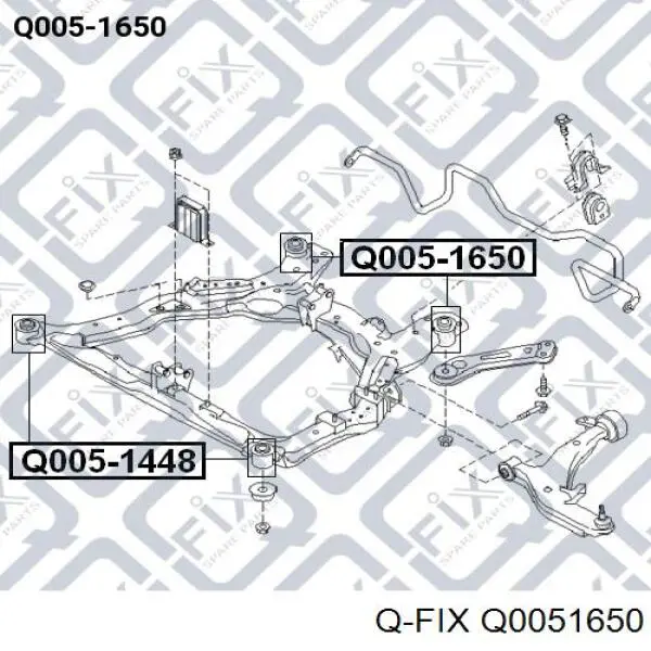 Q0051650 Q-fix сайлентблок (подушка передней балки (подрамника))