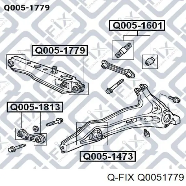 Q0051779 Q-fix bloco silencioso traseiro de braço oscilante transversal