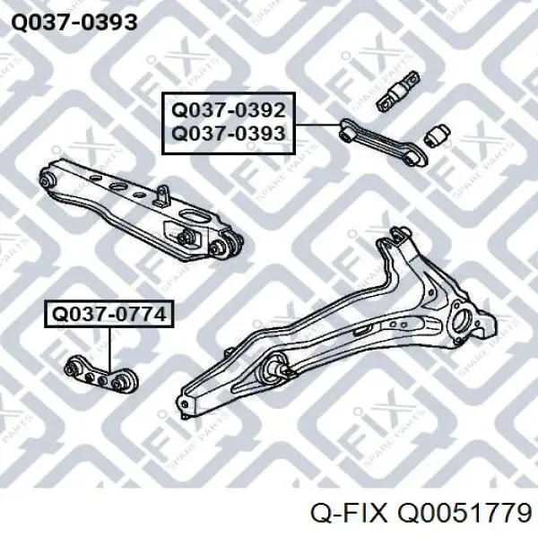 Сайлентблок заднего поперечного рычага Q0051779 Q-fix