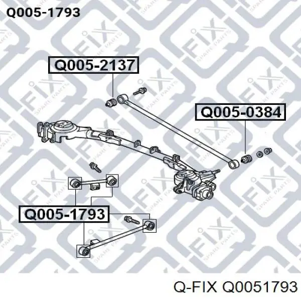 Q0051793 Q-fix bloco silencioso do braço oscilante inferior traseiro longitudinal