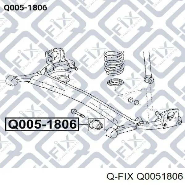 Q0051806 Q-fix bloco silencioso de viga traseira (de plataforma veicular)