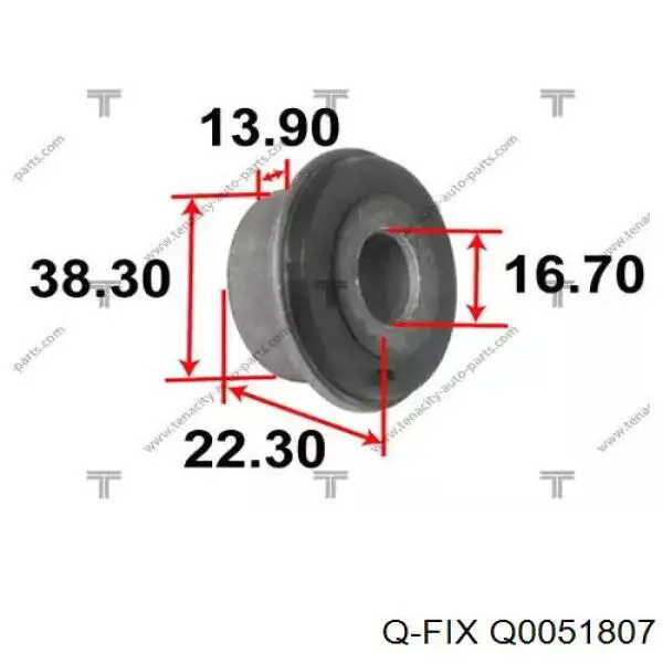 Сайлентблок заднего продольного рычага, передний Q-fix Q0051807 цена, от 8.37 USD