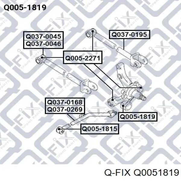 Сайлентблок цапфы задней Q0051819 Q-fix